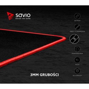 Savio Turbo Dynamic Gaming Mouse Pad XXL 1000mm Μαύρο-Κόκκινο