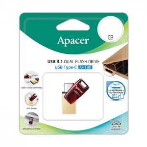 USB 3.2 Gen & Type-C Dual Flash Drive AH180 64GB Red RP