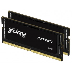 Kingston Fury Impact 32GB DDR5 RAM με 2 Modules (2x16GB) και Ταχύτητα 6400 για Laptop  (KF564S38IBK2-32)