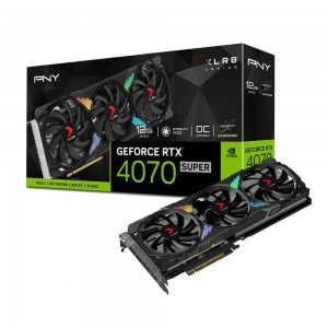 PNY GeForce RTX 4070 Super 12GB GDDR6X OC XLR8 ARGB TF Verto Κάρτα Γραφικών  (VCG4070S12TFXXPB1-O)