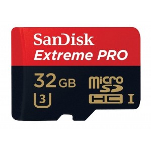 Memory card SanDisk Extreme Pro microSDHC 32GB 100/90 MB/s A1 C10 V30 (SDSQXCG-032G-GN6MA)