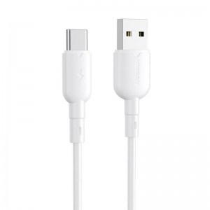 USB to USB-C cable VFAN Colorful X11, 3A, 1m (white)