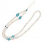 Κολιέ Λουράκι Κινητού Phone Strap Jewelry 80cm Blue Stone - DS Crystal - Blue Stone - Strap Λαιμού