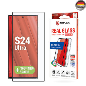 Displex - Premium [Pack] Real Glass 3D + Case - Samsung Galaxy S24 Ultra - Clear