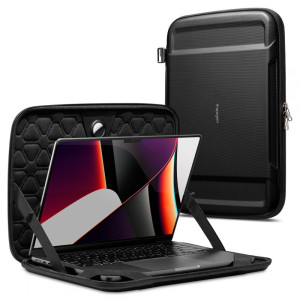 Spigen - Rugged Armor Pouch - for MacBook, Acer, HP, Lenovo, Dell with 13 - 14inch / 350 x 250 x 25mm (max.) Size - Black