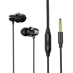 Yesido - Stereo Earphones (YH31) - Jack 3.5mm with Microphone, 1.2m - Black