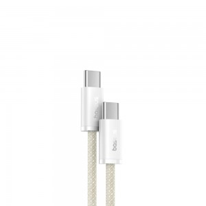 Baseus - Data Cable Dynamic 3 Series (P10367000Y11-00) - Type-C to Type-C, Fast Charging 100W, 480Mbps, 1m - White