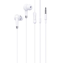 Hoco - Wired Earphones Amazing (M58) - Jack 3.5mm, Stereo, Hi-Fi, with Microphone, 1.2m - White