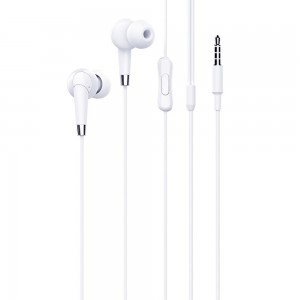 Hoco - Wired Earphones Amazing (M58) - Jack 3.5mm, Stereo, Hi-Fi, with Microphone, 1.2m - White