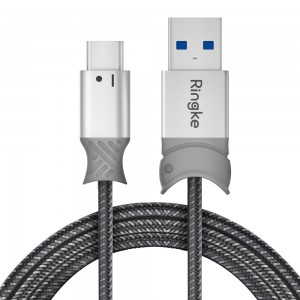 Ringke - Data Cable - USB to Type-C, 20cm - Gray