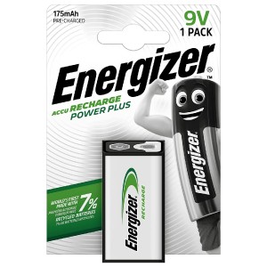 Μπαταρία Επαναφορτιζόμενη Energizer ACCU Recharge Power Plus HR22 175mAh size 9V