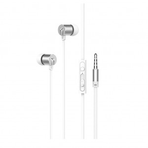 Hands Free Hoco M63 Ancient Sound Earphones Stereo 3.5mm Ασημί με Μικρόφωνο και Πλήκτρο Λειτουργίας