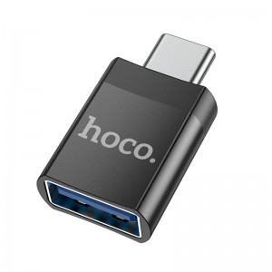 Αντάπτορας Hoco UA17 USB-C σε USB 3.0 με Λειτουργία OTG και Δυνατότητα Φόρτισης 5V / 2A  Μαύρο