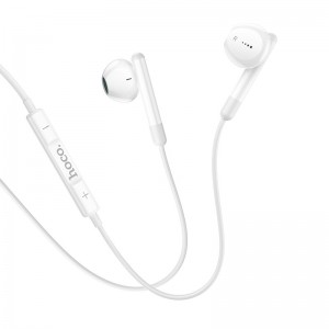 Hands Free Hoco M93 Earphones Stereo USB-C Συμβατά με Όλες τις Συσκευές USB-C Άσπρο 1.2μ