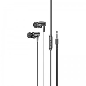 Hands Free Hoco M112 Story Universal Earphones Hi-Fi Stereo 3.5mm Μαύρο 1.2m