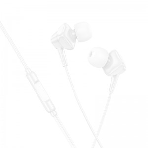 Hands Free Hoco M113 Earphones Lightning Λευκά 1,2μ.