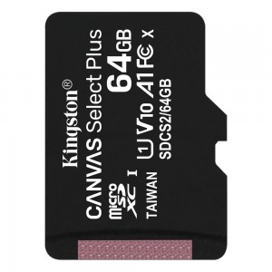 Kingston memory card 64GB microSDXC Canvas Select Plus cl. 10 UHS-I 100 MB/s