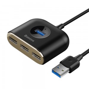 Baseus adapter HUB Square USB 3.0 to 4x USB black