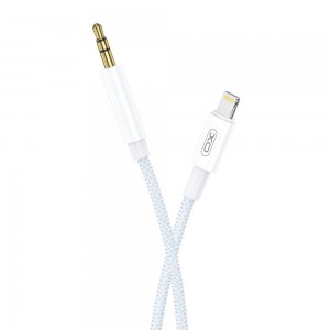 XO cable audio NB-R211A Lightning - jack 3,5mm 1,0 m white-blue