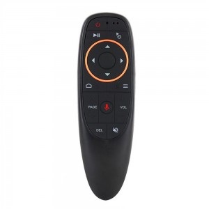 Wireless remote control No brand G10, Air mouse, USB 2.4GHz, Microphone, IR learning, Black - 13051