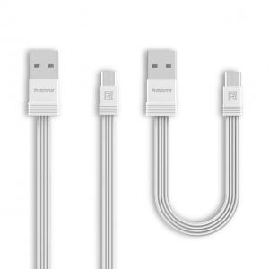 Καλώδια δεδομένων Remax Linyo RC-062m, Micro USB, 1.0m & 0.16m, Λευκο - 14925