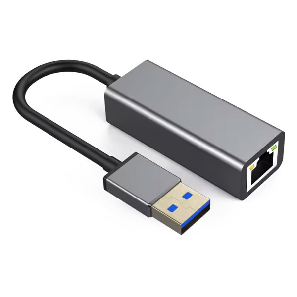 Network adapter DeTech USB 2.0 - RJ45, 100Mbps, Gray - 17832