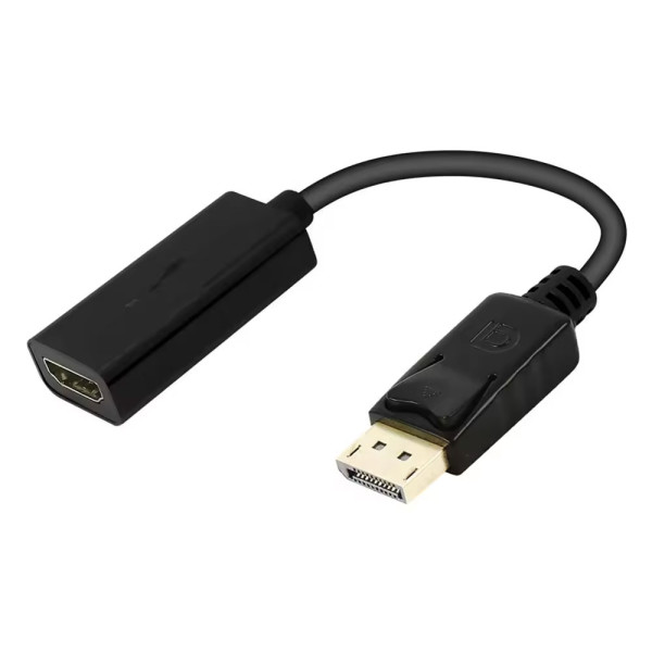 Adapter DeTech, DisplayPort-HDMI, Black - 17858