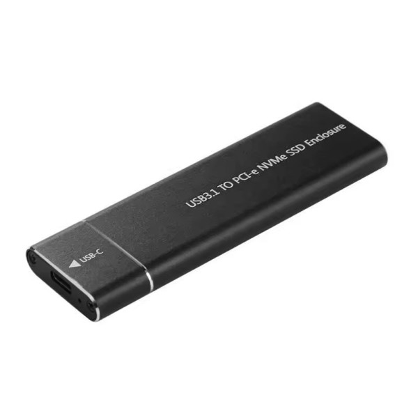 SSD Enclosure DeTech, M.2 SSD NVMe, USB3.1 Type-C, Black - 17863