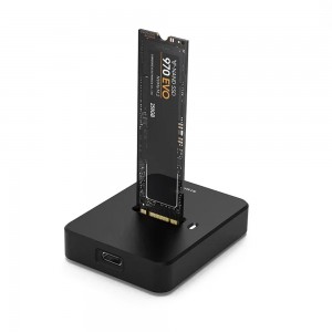 Docking station DeTech, For M.2 SSD, Type-C, Black - 17864