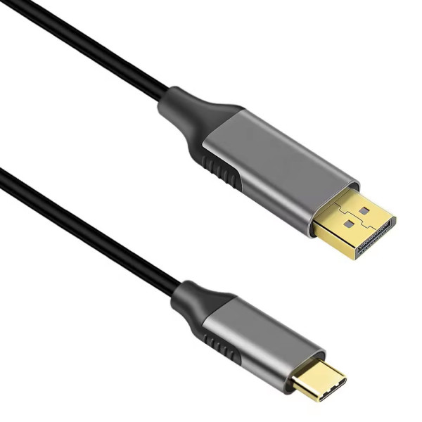 Cable DeTech, USB-C Thumderbolt-3 –DP 1.8m, 4K, 60Hz, Black - 18397