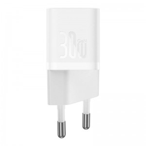 Network charger Baseus GaN5S Fast Charger 1C, 30W, 1 x Type-C F, White - 40409