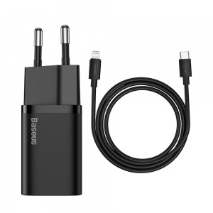 Network charger Baseus Super Si, 20W, Type-C to Lightning cable, Black - 40418