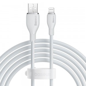 Data cable Baseus Pudding, Lightning, 2.0m, White - 40430