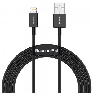 Data cable Baseus Superior, Lightning, 1.0m, Black - 40470