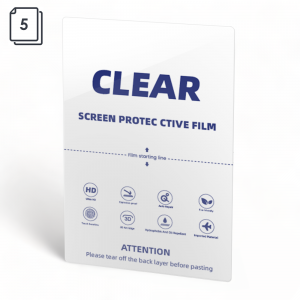 Protective film sheet No brand, Hydrogel, 5pcs, For plotter, TPU, Clear, 145um, 200x300mm - 52740