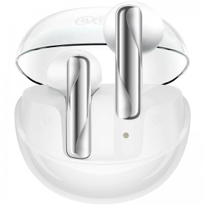 QCY Ailypods Clear White - Semi-Ear 13mm driver, wind cancel ENC for calls, NCVM & Air case TWS BT