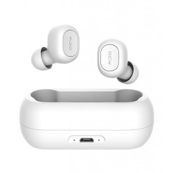 QCY T1C TWS WHITE True Wireless Earbuds 5.0 Bluetooth Headphones 80hrs