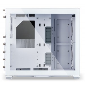 Lian Li O11 AIR MINI White PC Case ATX / M-ATX with 3 standard Fans (front 120mmx2, rear 120mmx1) Me