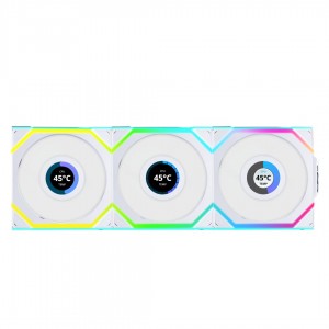 Lian Li UNIFAN SL Wireless LCD 120 -3PCS Reverse White (Triple pack include Controller) - Case Fan