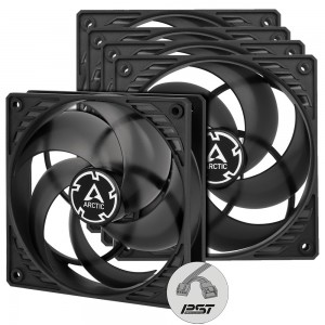 Arctic F12 PWM PST Case Fan - 120mm case fan with PWM control and PST cable - Pack of 5pcs